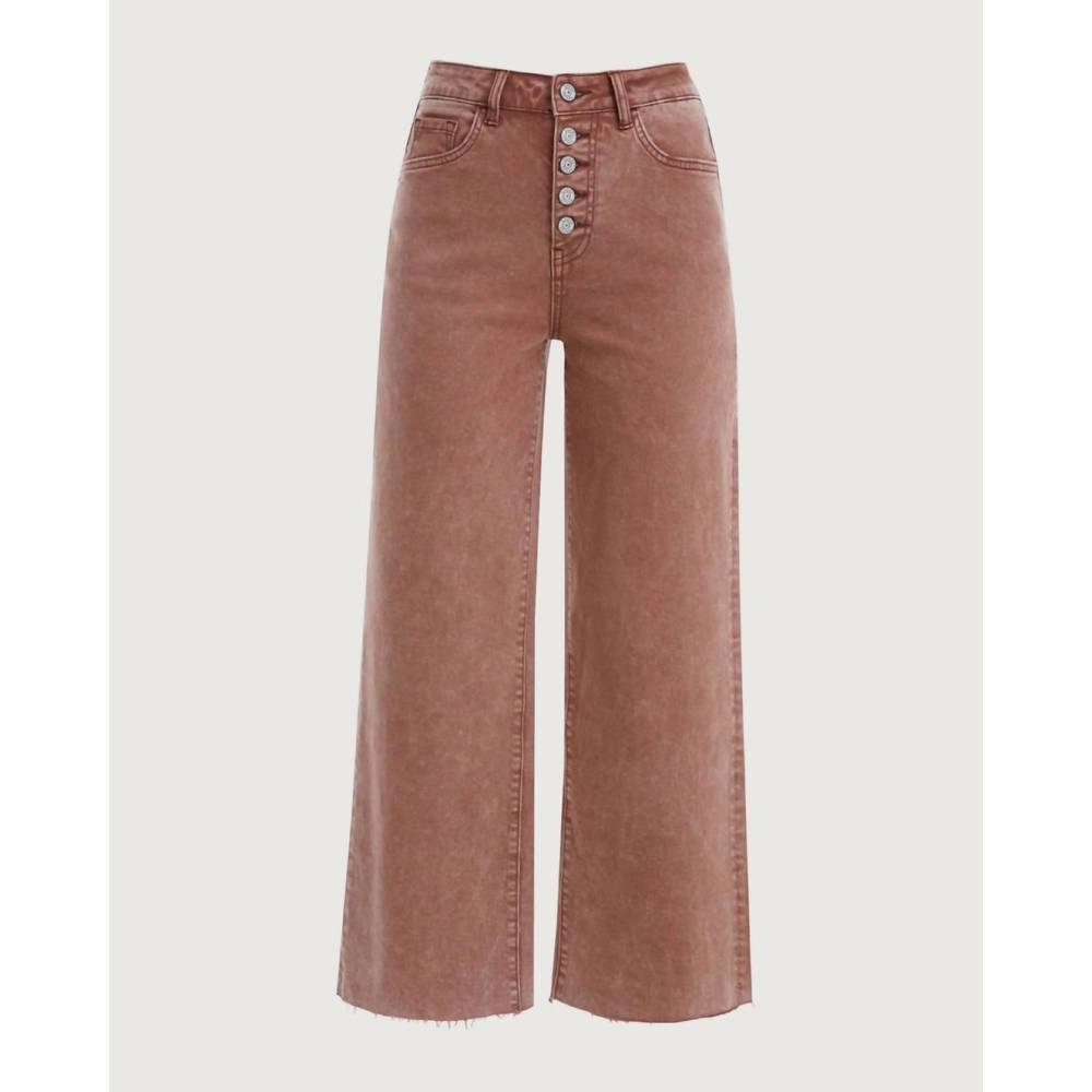 NEW BAYEAS jordan high rise wide leg denim jeans in cappuccino - Picture 6 of 6